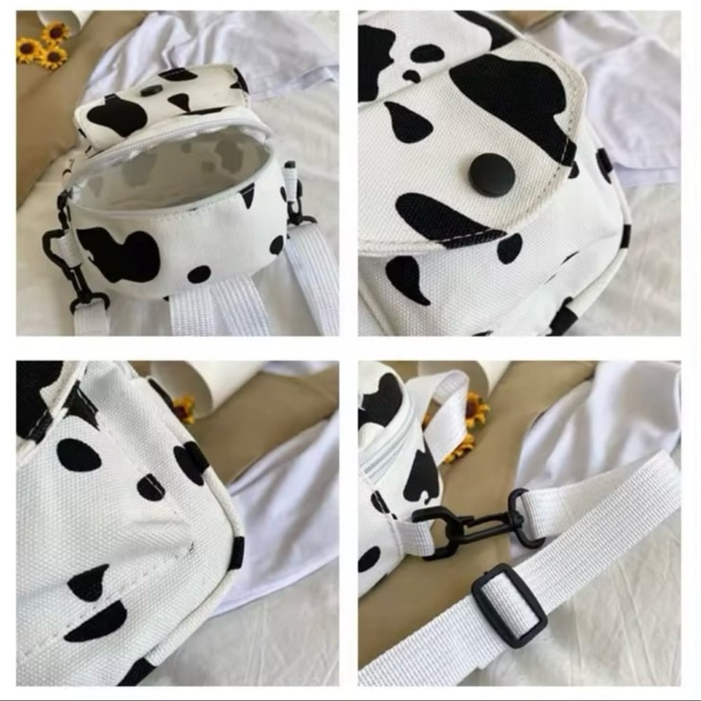 COW Canvas Handbag Women's Retro Cow Satchel - Crossbody Mobile Phone Ba… - Picture 5 of 8